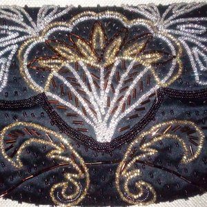 Small Beaded "back and front" handbag